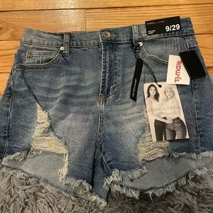 Kendall + Kylie high waisted Jean shorts